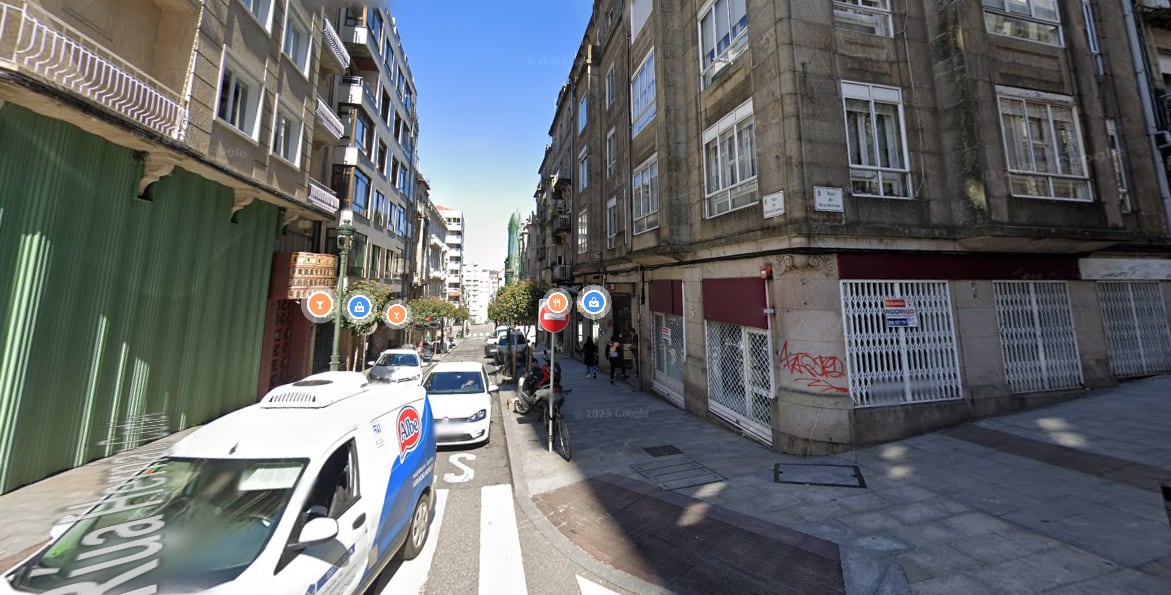 Vista de la calle Hernán Cortés de Vigo