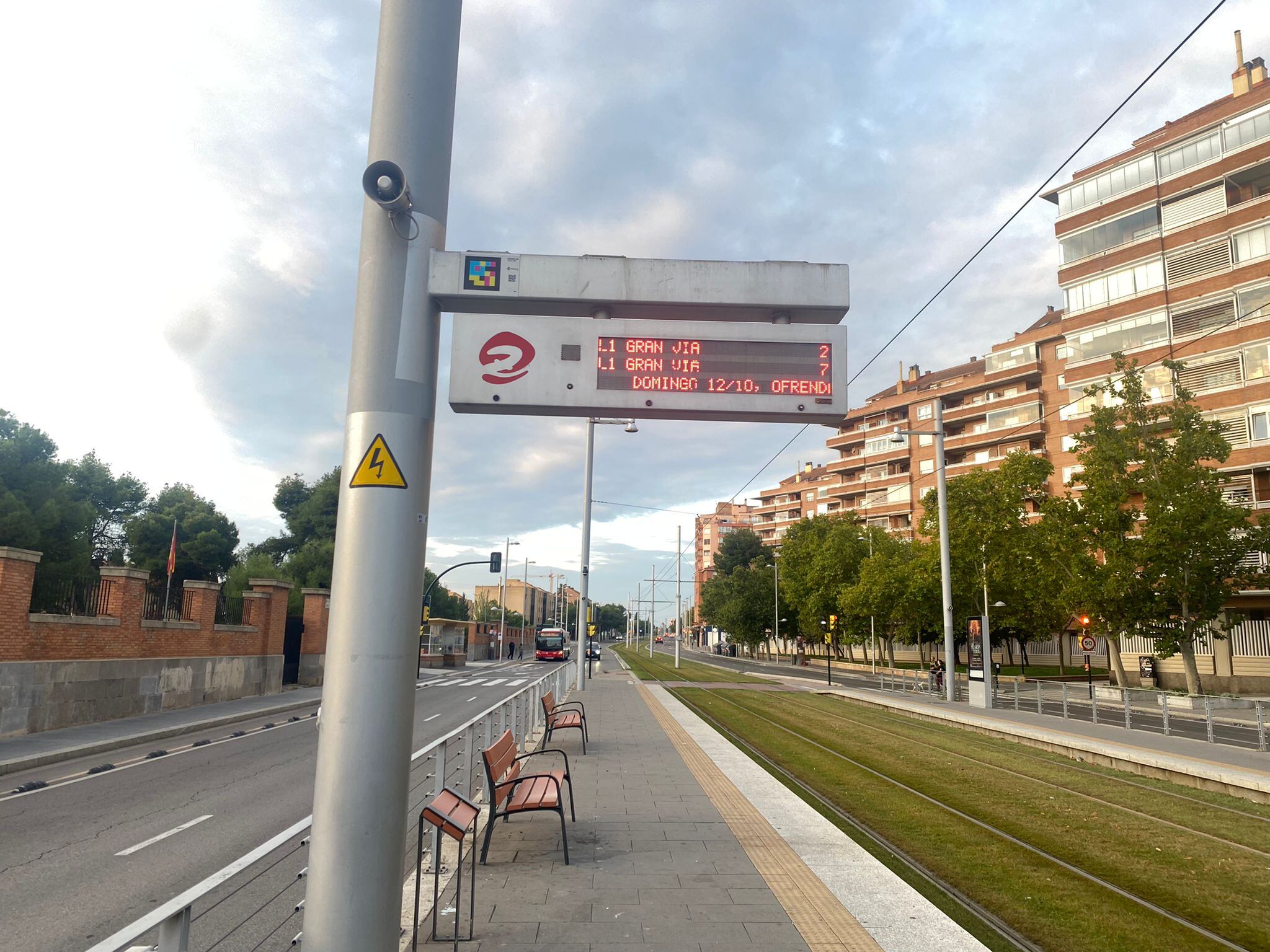 Huelga del tranvía de Zaragoza durante la Ofrenda de Flores
