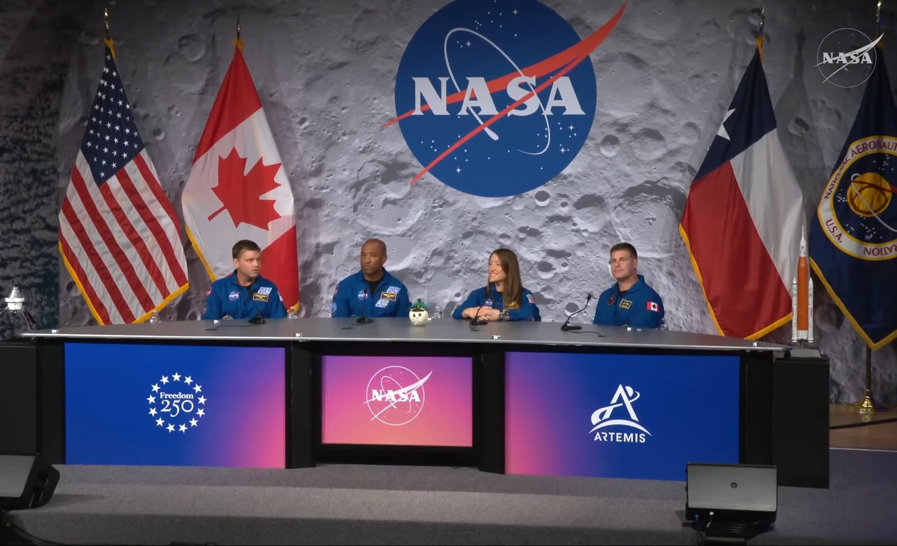 La tripulación de la misión Artemis II 