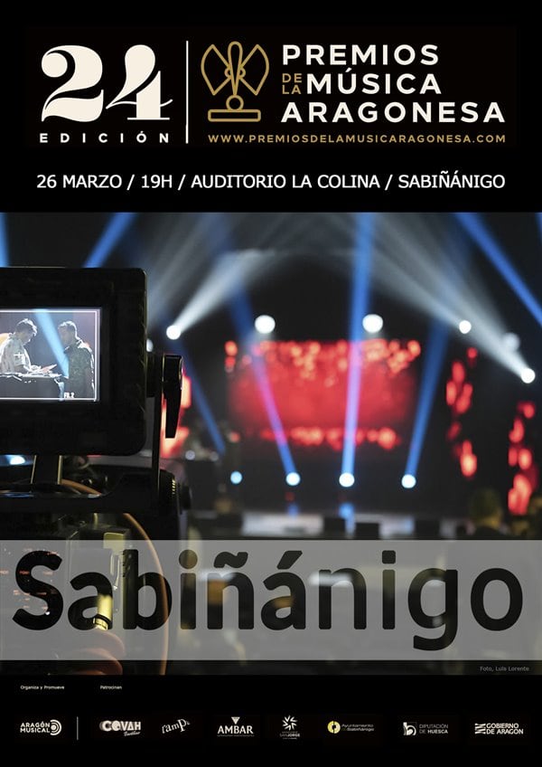 Cartel de los 24º Premios de la Música Aragonesa, que se celebran este domingo en Sabiñánigo