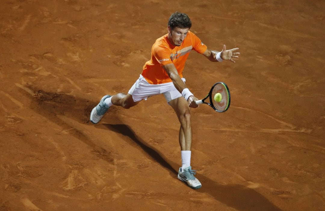 Carreño durante su partido contra Nadal.