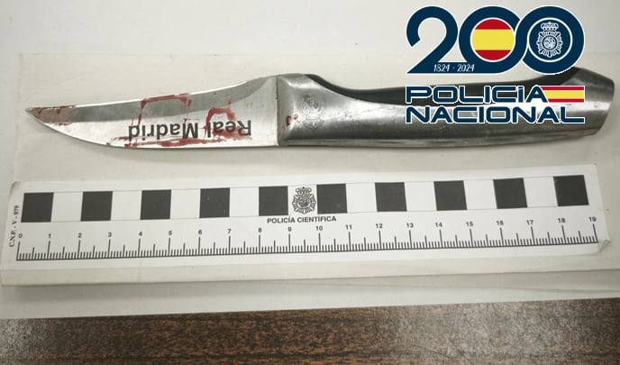 Arma blanca intervenida