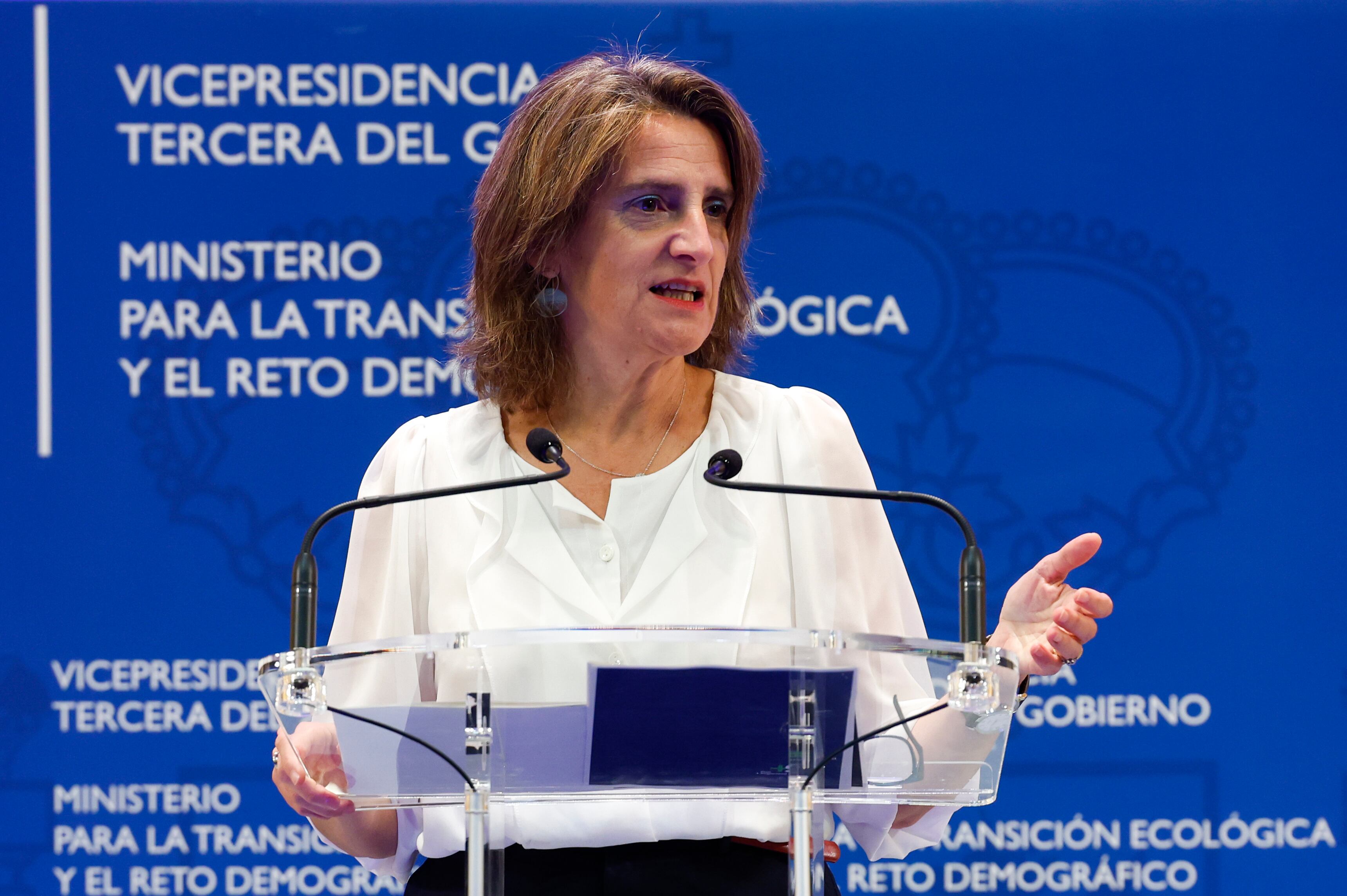 La vicepresidenta tercera del Gobierno y ministra para la Transición Ecológica y el Reto Demográfico, Teresa Ribera