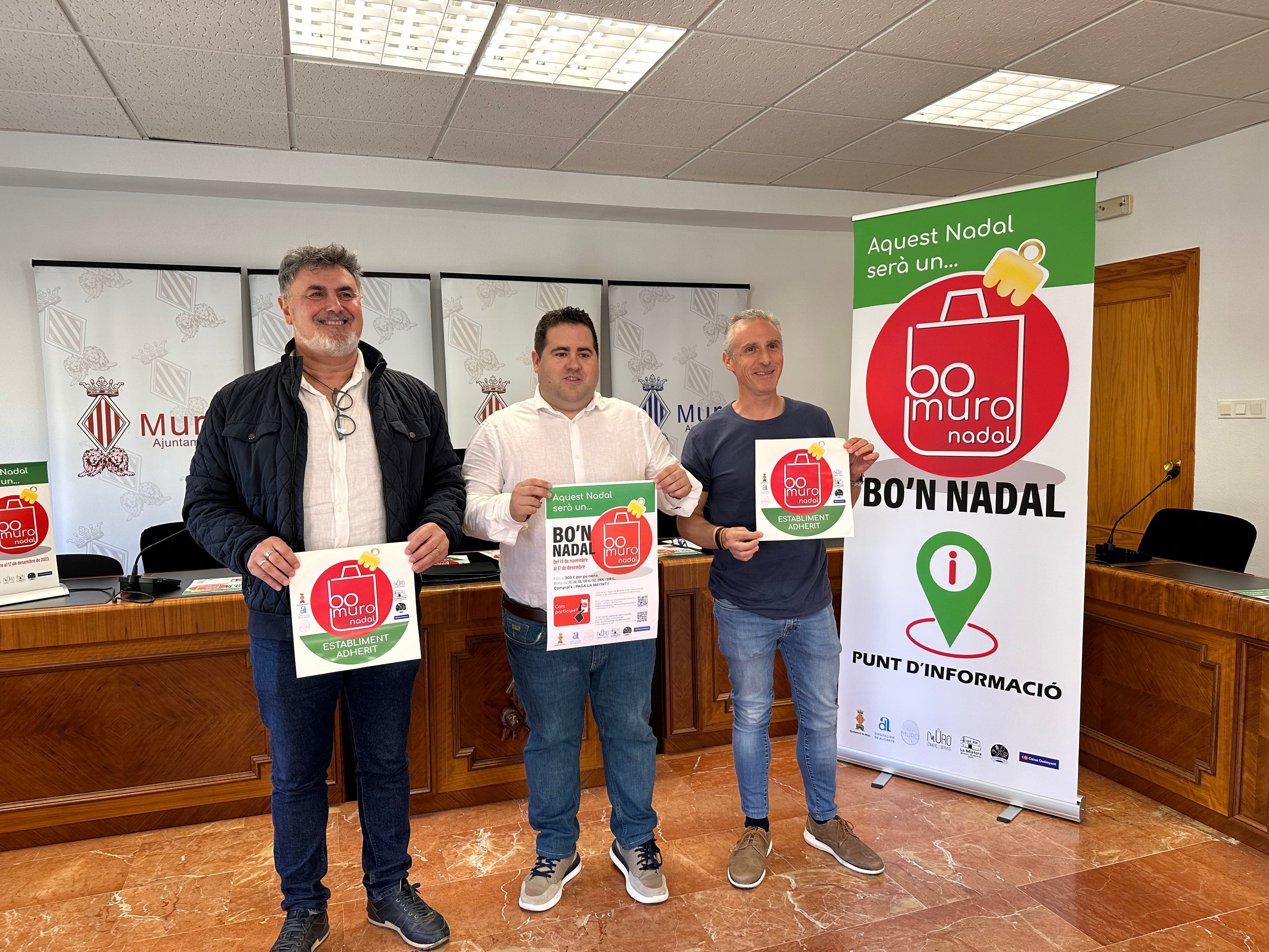 El Ayuntamiento de Muro presenta la campaña de bonos consumo &#039;Bo&#039;n Nadal&#039; que estará activa del 13 de noviembre al 17 de diciembre.