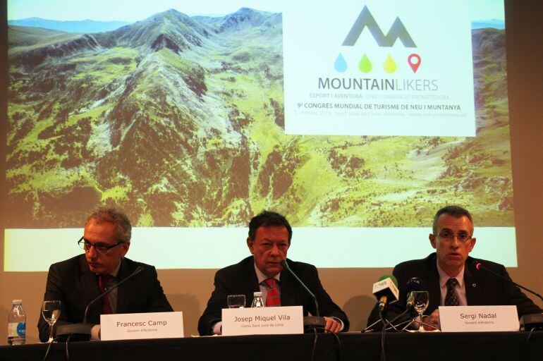 Un moment de la presentació del 9è Congrés Mundial de Turisme de Neu i Muntanya 2016 