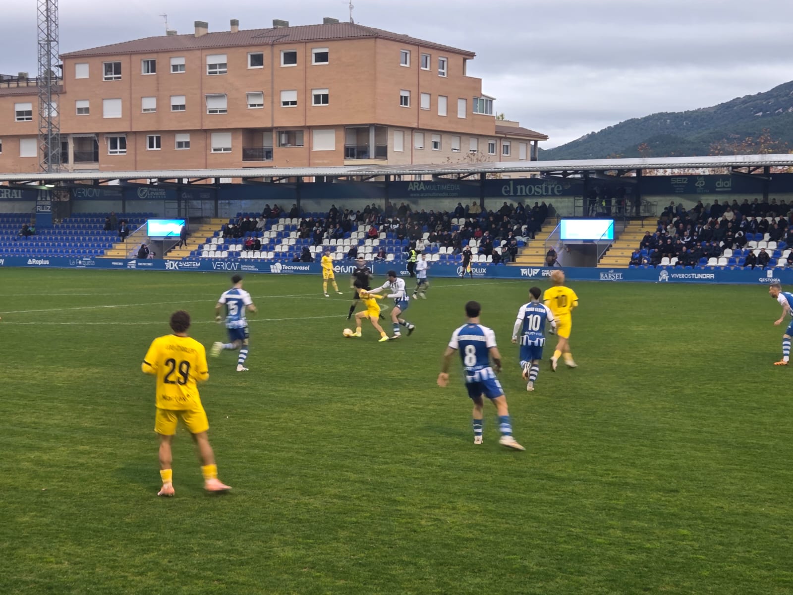 Instante del partido entre el CD Alcoyano y el Girona "B"
