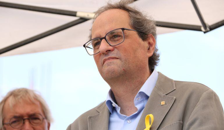 Quim Torra, durante un acto