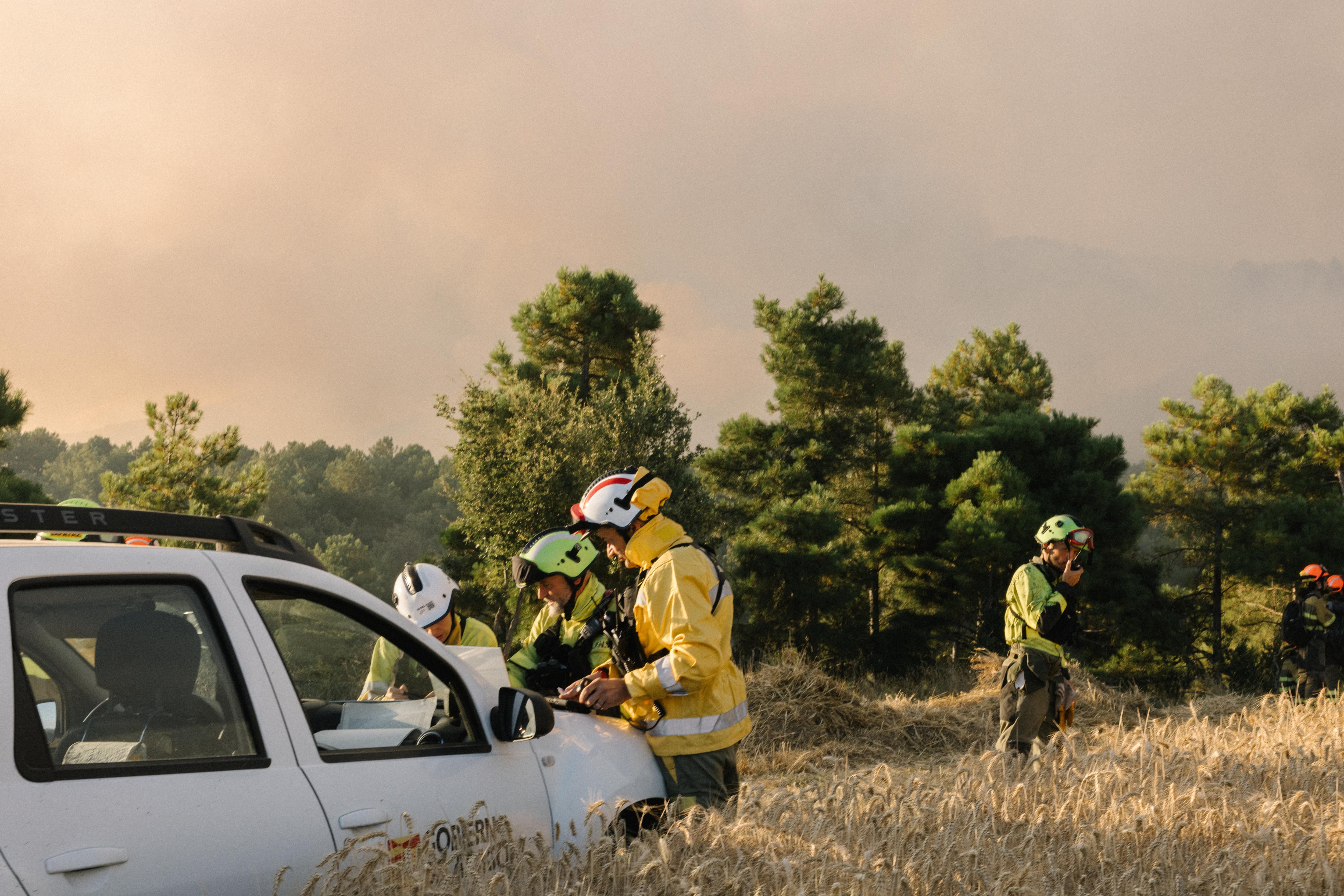 Operativo del incendio de Pueyo de Araguás