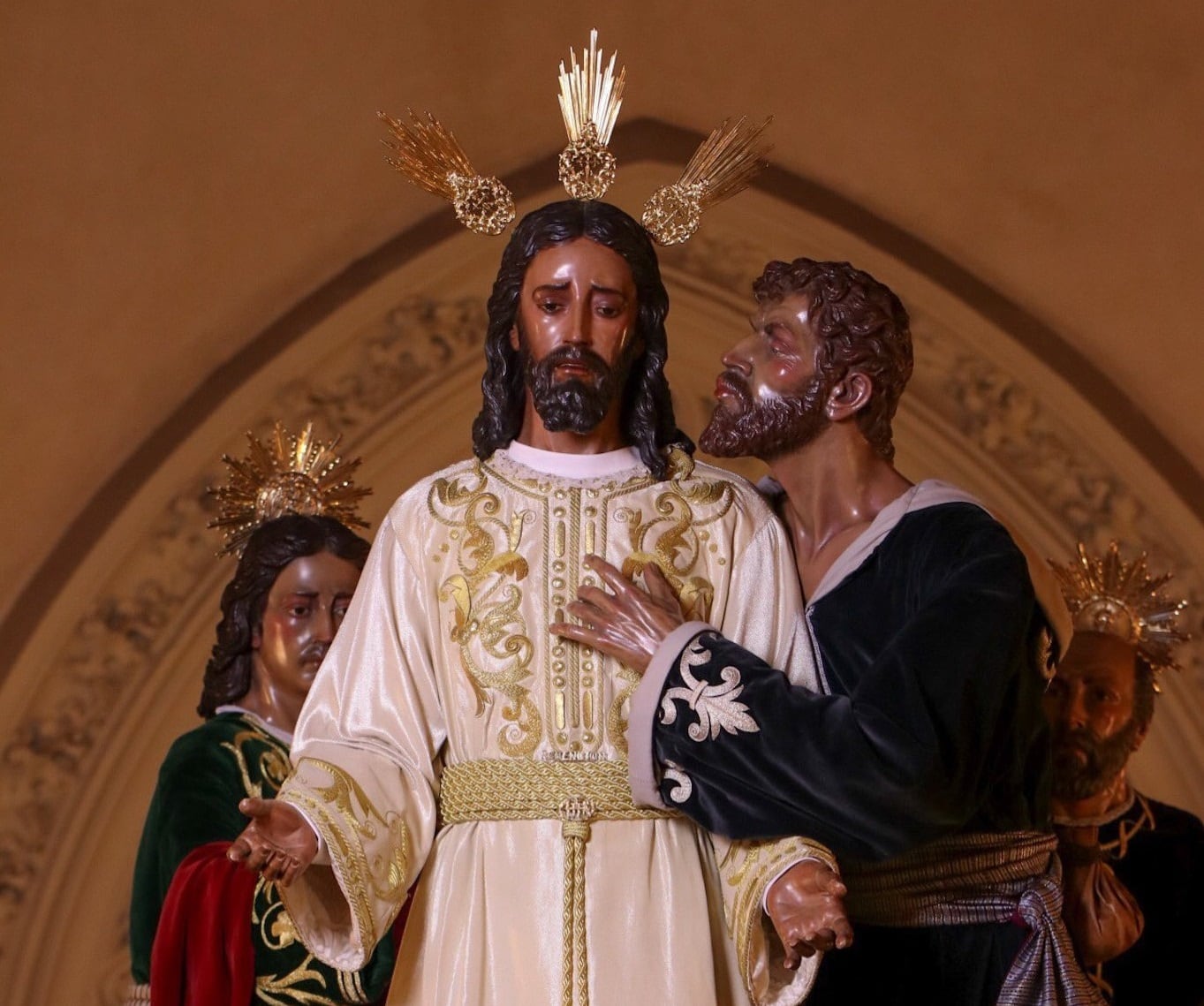 El Señor de La Redención en el Beso de Judas, en el interior del templo de Los Gitanos