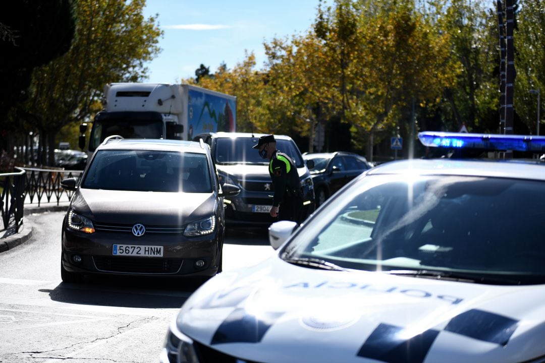 Control de tráfico en Majadahonda. 