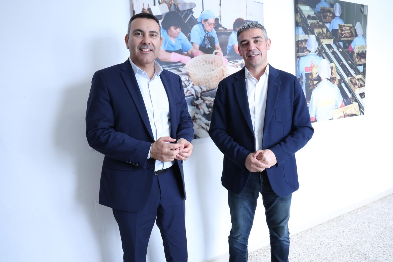 Oswaldo Betancort, presidente del Cabildo de Lanzarote, junto a Narvay Quintero, consejero de Agricultura, Ganadería y Pesca del Gobierno de Canarias.