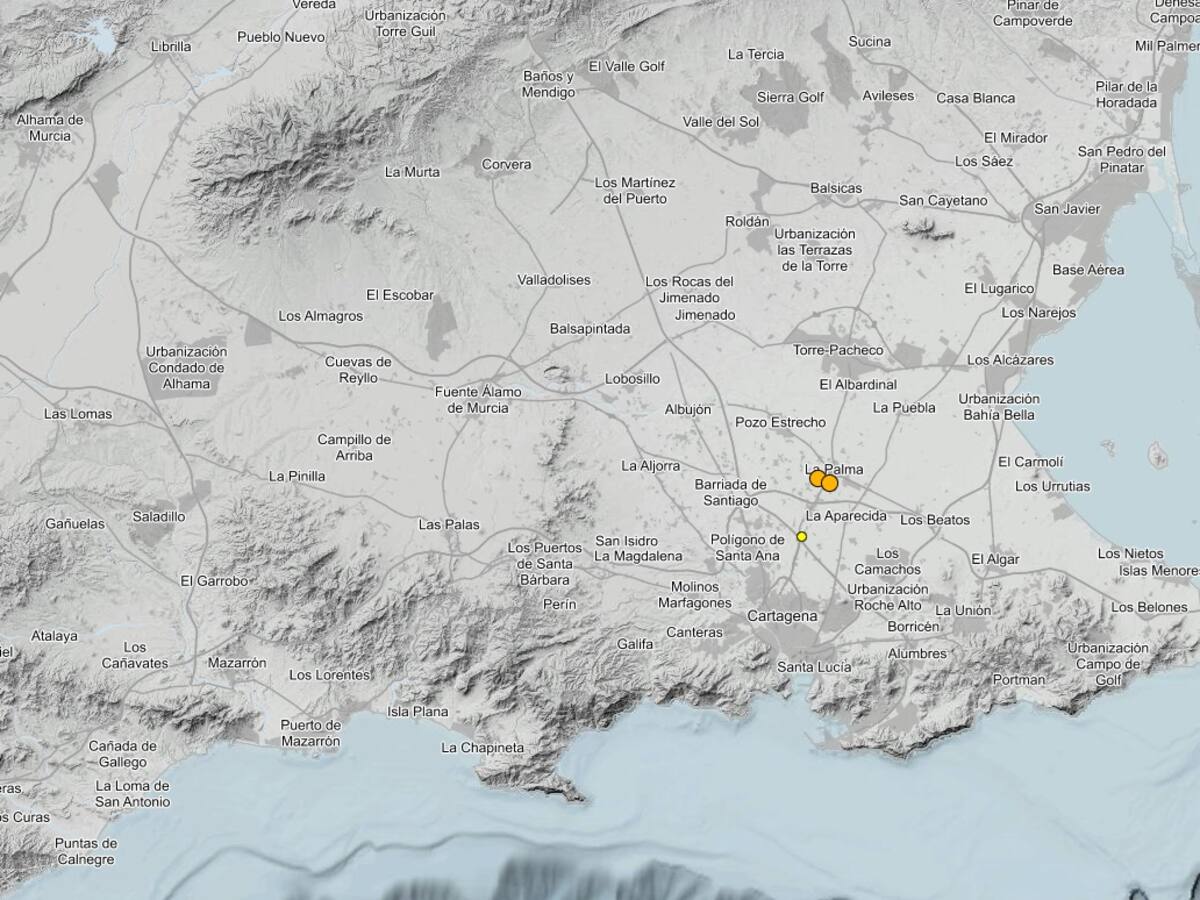 Cartagena registra un terremoto de magnitud 2,5 durante la madrugada de este lunes