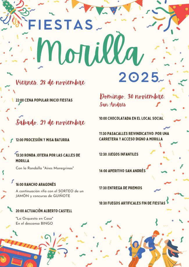 Cartel Fiestas Morilla.