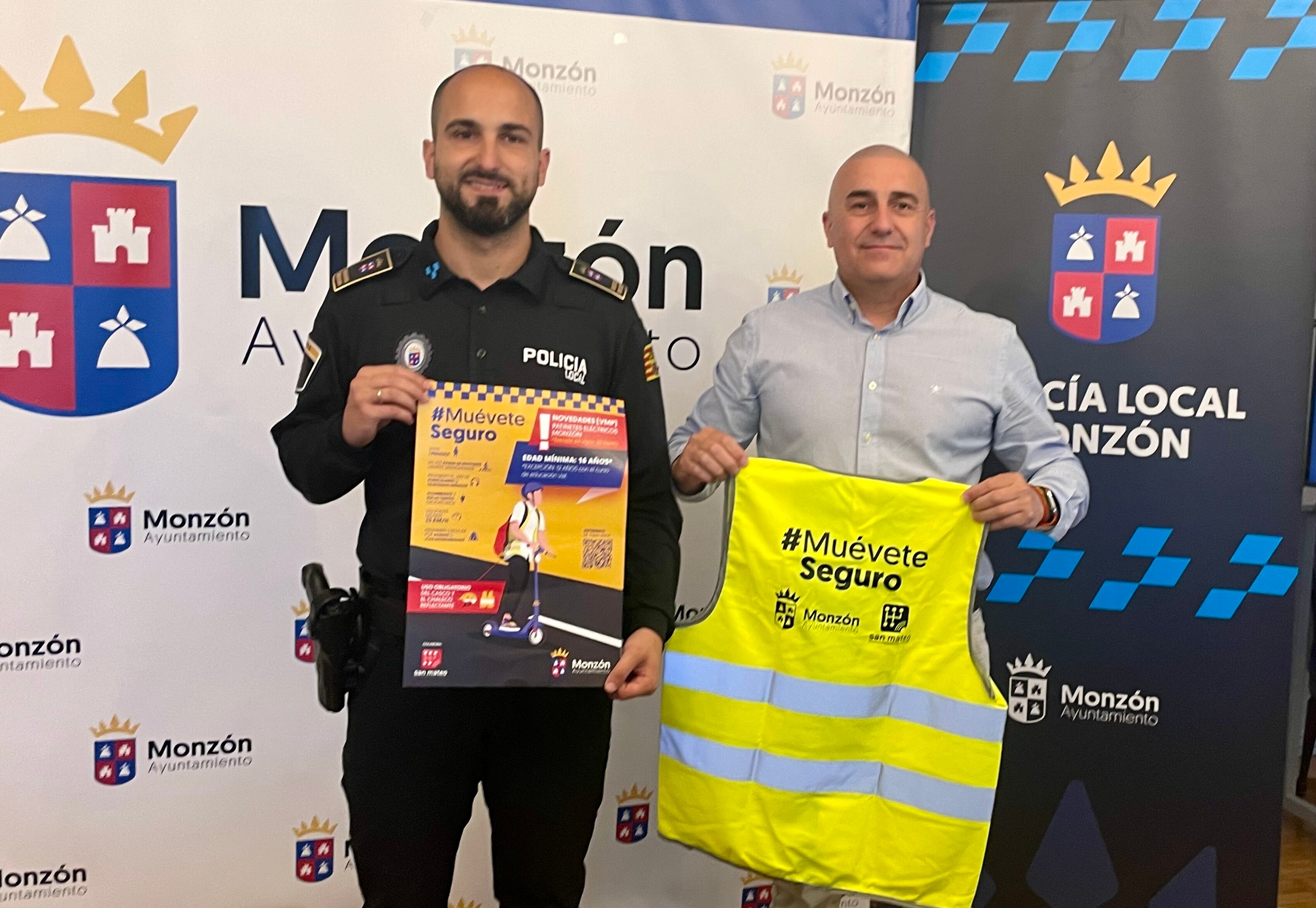 Daniel Saura y Carlos Perella han presentado la normativa que entrará en vigor el 20 de mayo. Foto: Ayuntamiento de Monzón