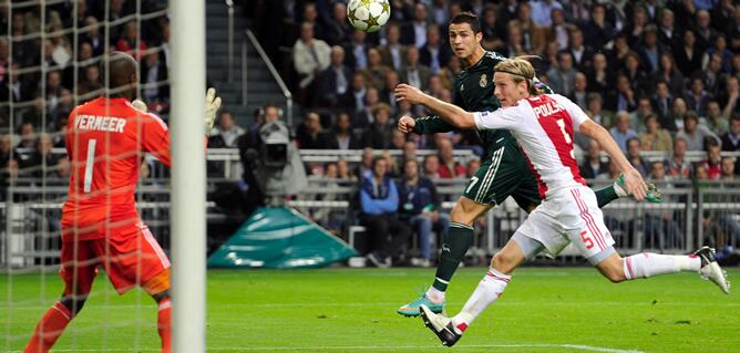 El portugués ha vuelto a marchar en la Liga de Campeones en el partido de su equipo contra el Ajax