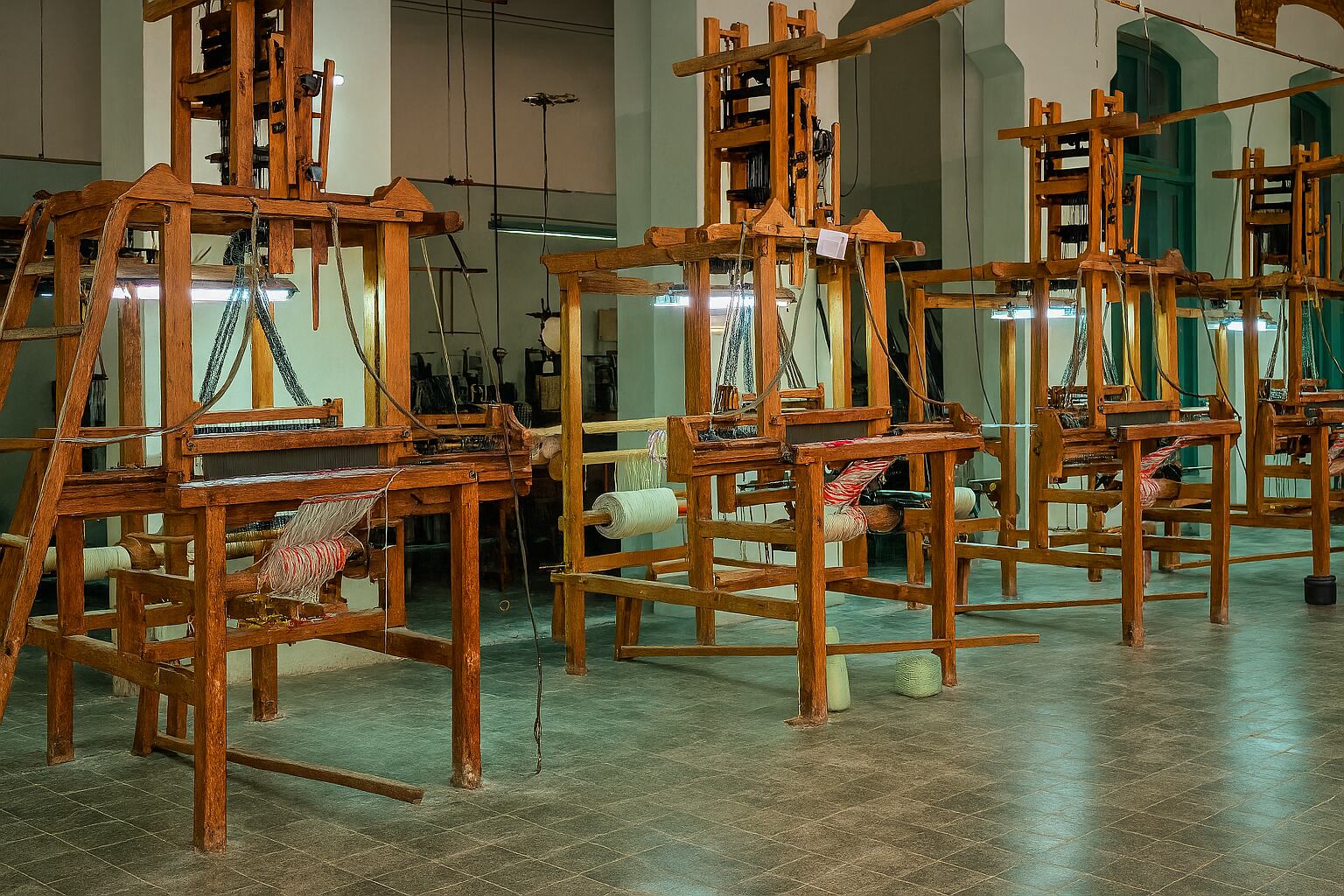 Telares Museo de Patrimonio Industrial e Historia (MUPIH) del Campus d'Alcoi de la Universitat Politècnica de València (UPV)
