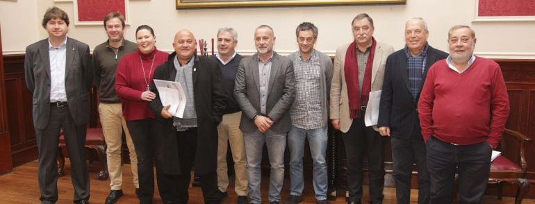 Reunión de alcaldes de la comarca de A Coruña.