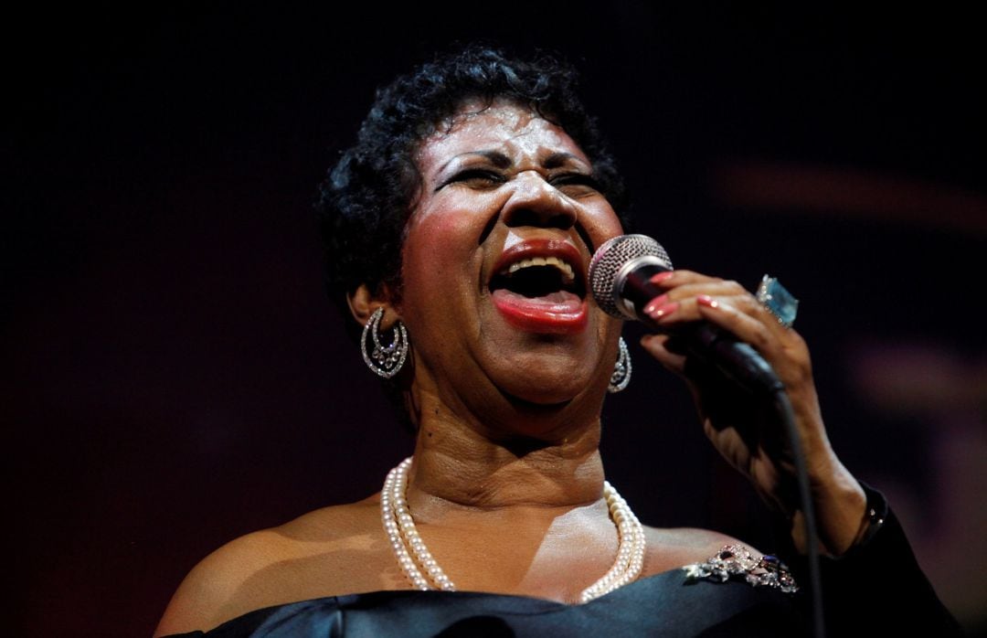 Aretha Franklin durante un concierto benéfico en Nueva York en 2011