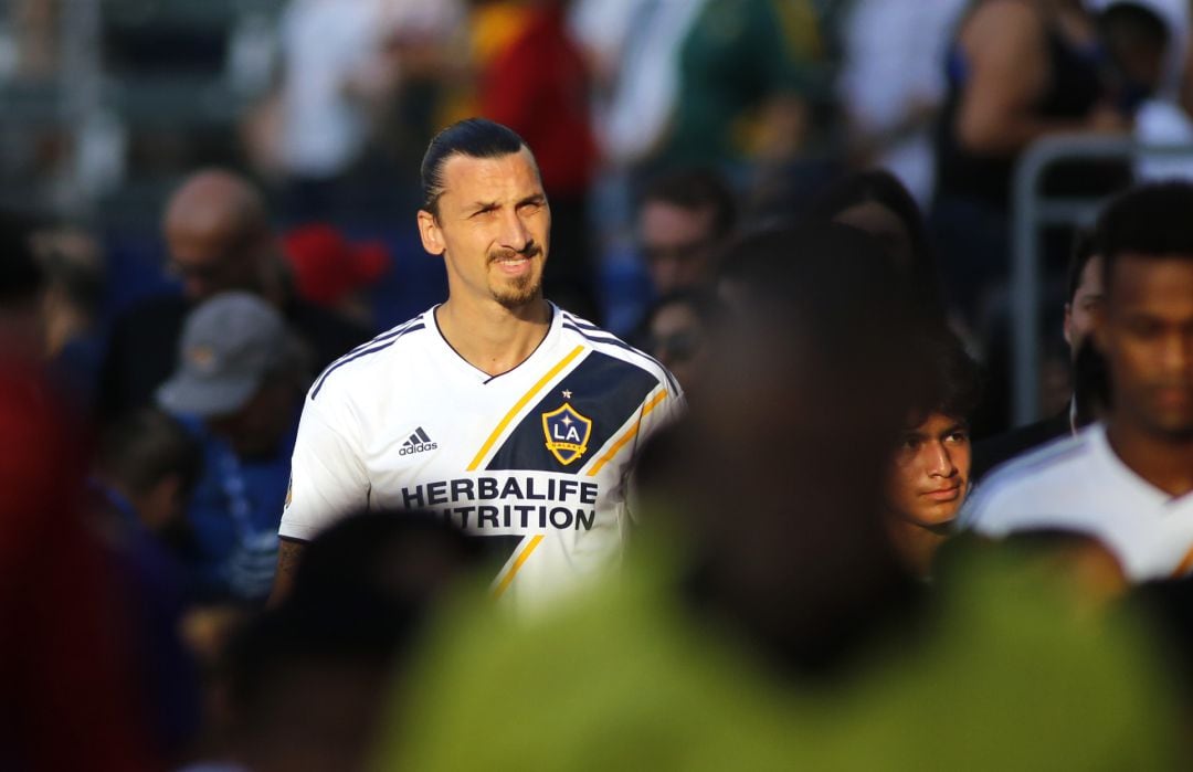 Ibrahimovic, durante un partido con el LA Galaxy. 