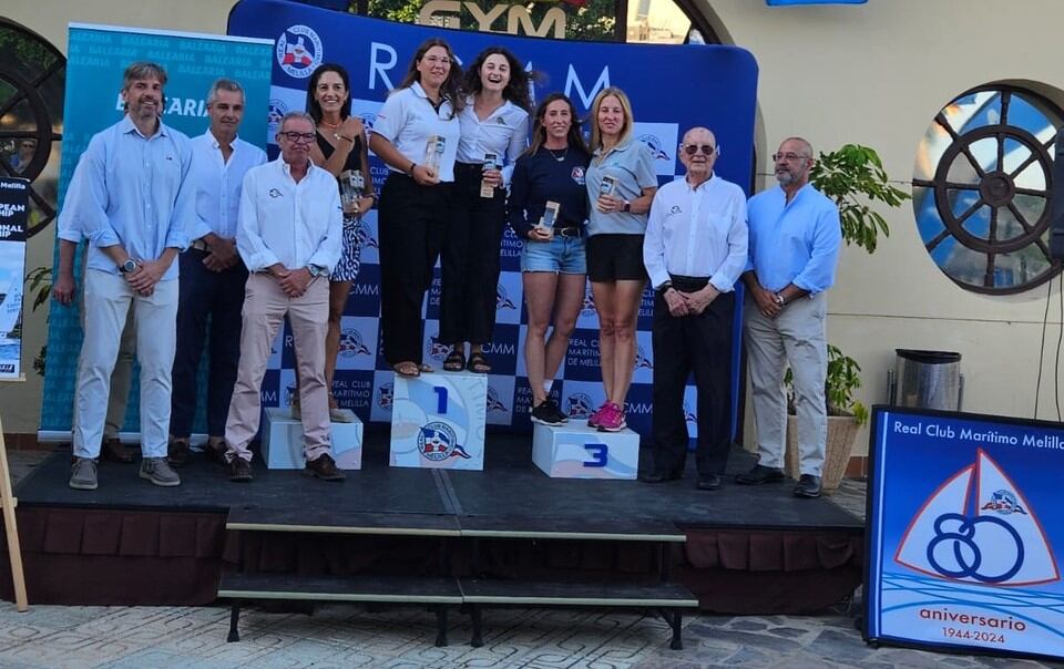 Sara Farnceschi i Laia García al calaix de dalt de tot del pòdium.