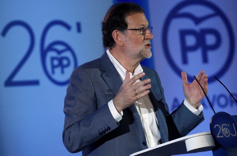 Rajoy presenta parte del programa electoral del PP en Barcelona.