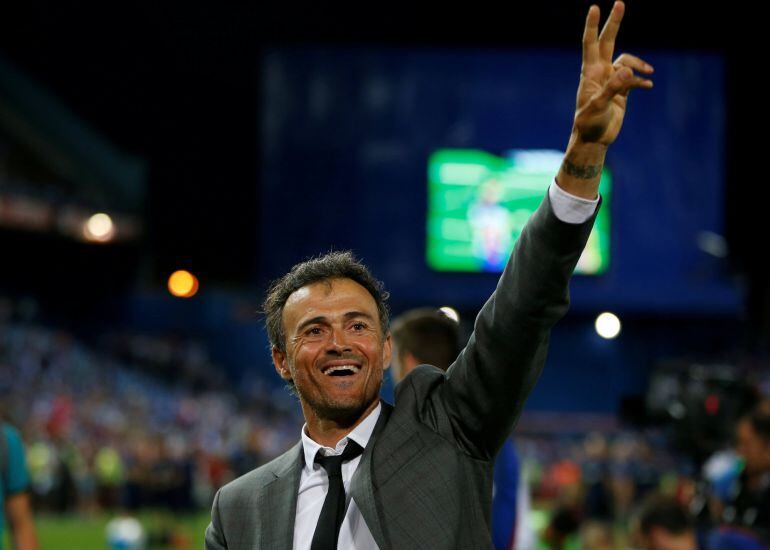 Luis Enrique durante una Copa del Rey. 