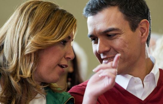 Susana Díaz y Pedro Sánchez, en una fotografía de archivo.