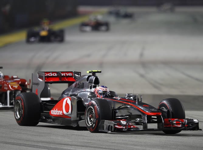 El piloto de la escudería McLaren durante el Gran Premio de Singapur.