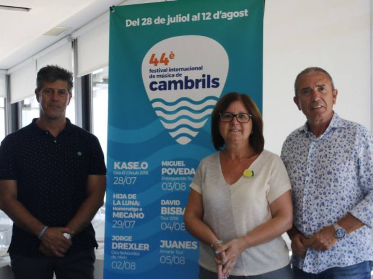 Drexler, Poveda, Bisbal, Juanes i Bunbury, caps de cartell del Festival de Cambrils