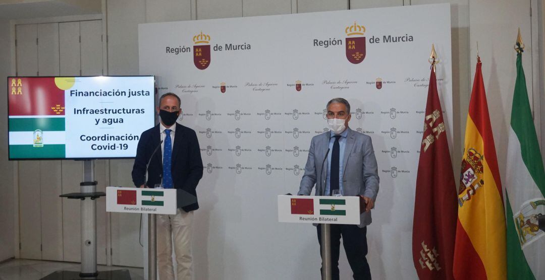 Javier Celdrán y Elías Bendodo, consejeros de presidencia de Murcia y Andalucía