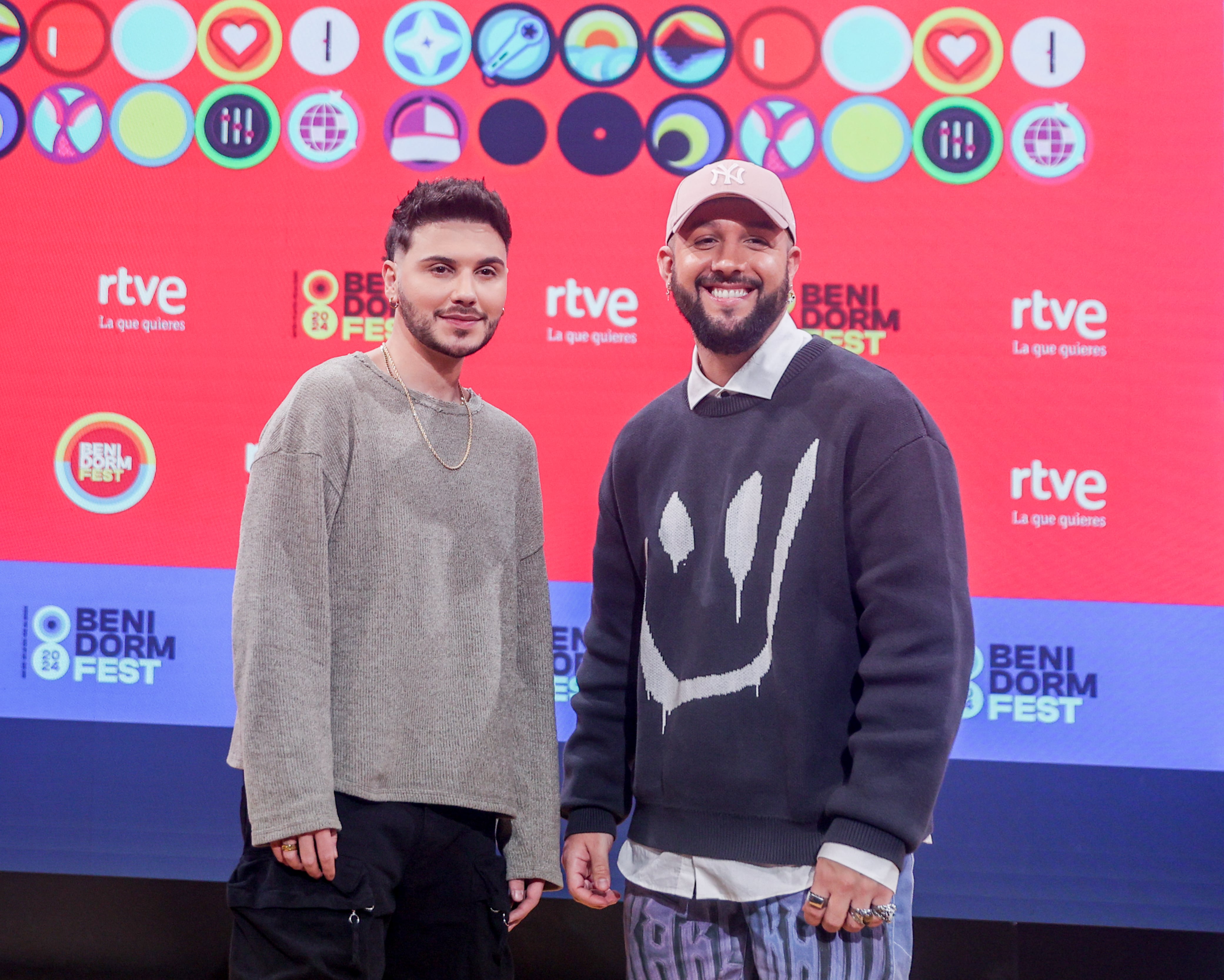 Lérica en la rueda de prensa del Benidorm Fest 2024.