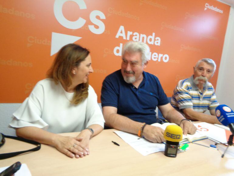 Elia Salinero, José Ignacio Delgado y José Antonio Fernández