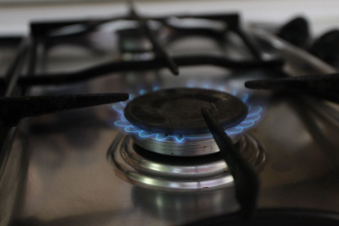 Gas en una cocina. 