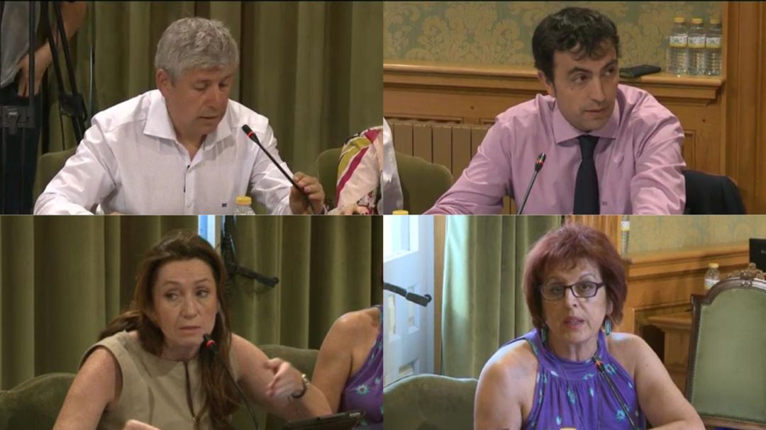 Dámaso Matarranz, Cuenca nos Une; José Ángel Gómez, PP; Cristina Fuentes, Ciudadanos; y María Ángeles García, Cuenca en Marcha