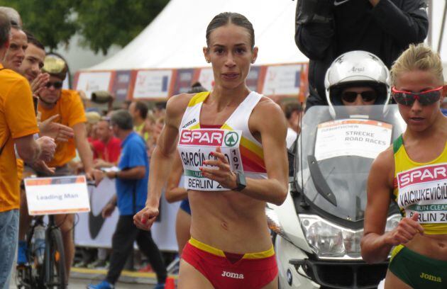 Laura García-Caro durante la prueba de 20km marcha