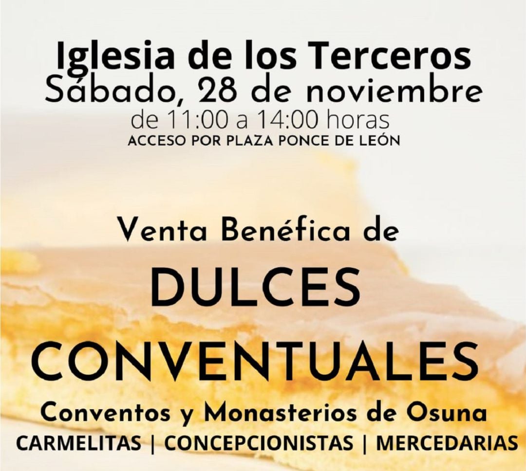 Cartel de la cita repostera que acoge los dos próximos sábados el compás de la iglesia de Los Terceros