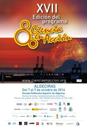 Cartel anunciador de la XVII edición de Ciencia en Acción.