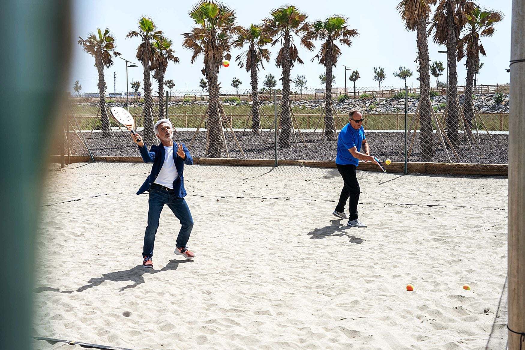 Los dos grandes pilares del fomento del Tenis Playa en Almería.