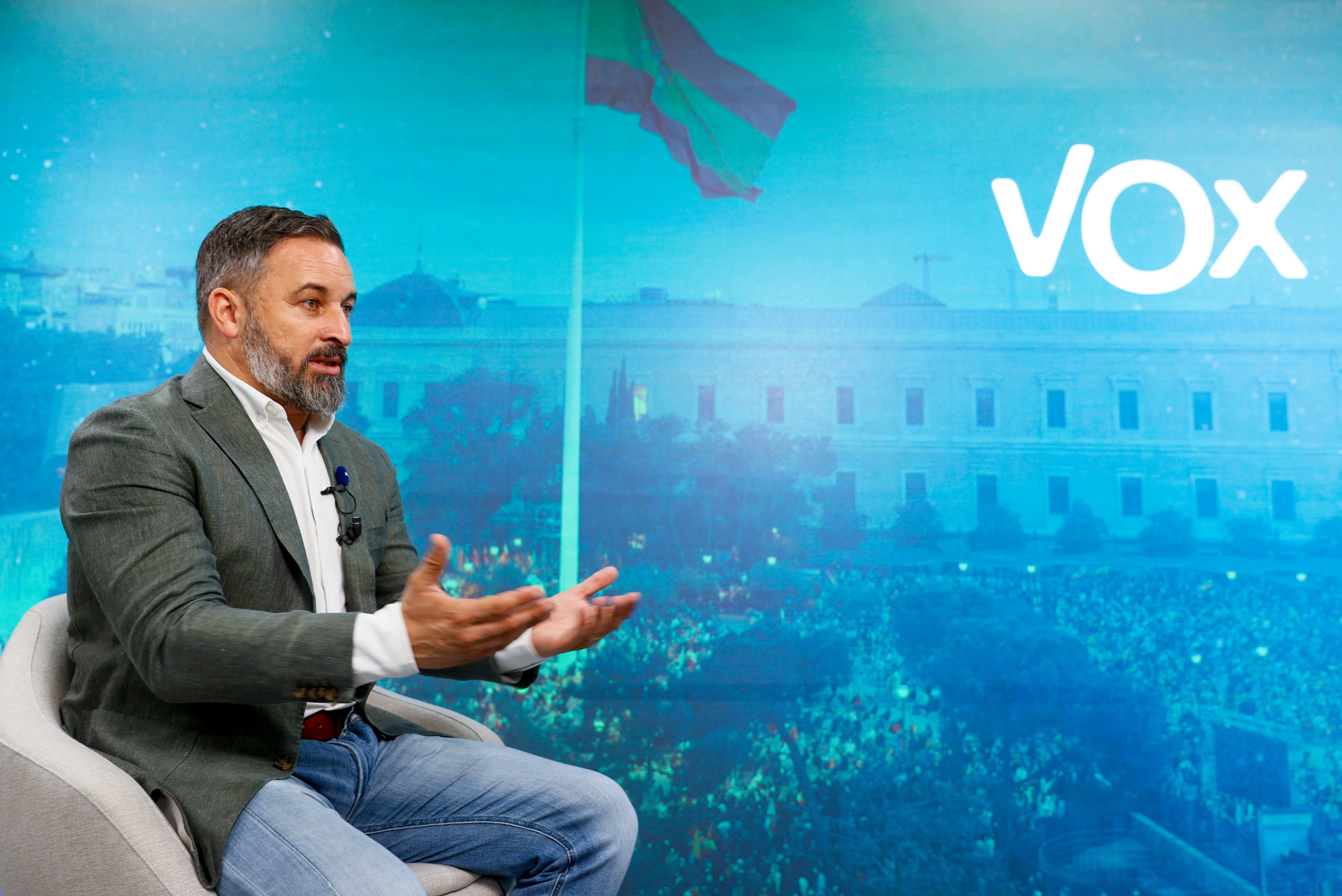 El presidente de Vox, Santiago Abascal.