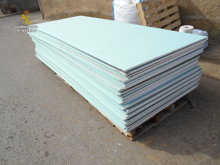 Parte del material de construcción recuperado