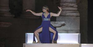 Lucía Jiménez, en una escena interpretando a la Cleopatra joven.