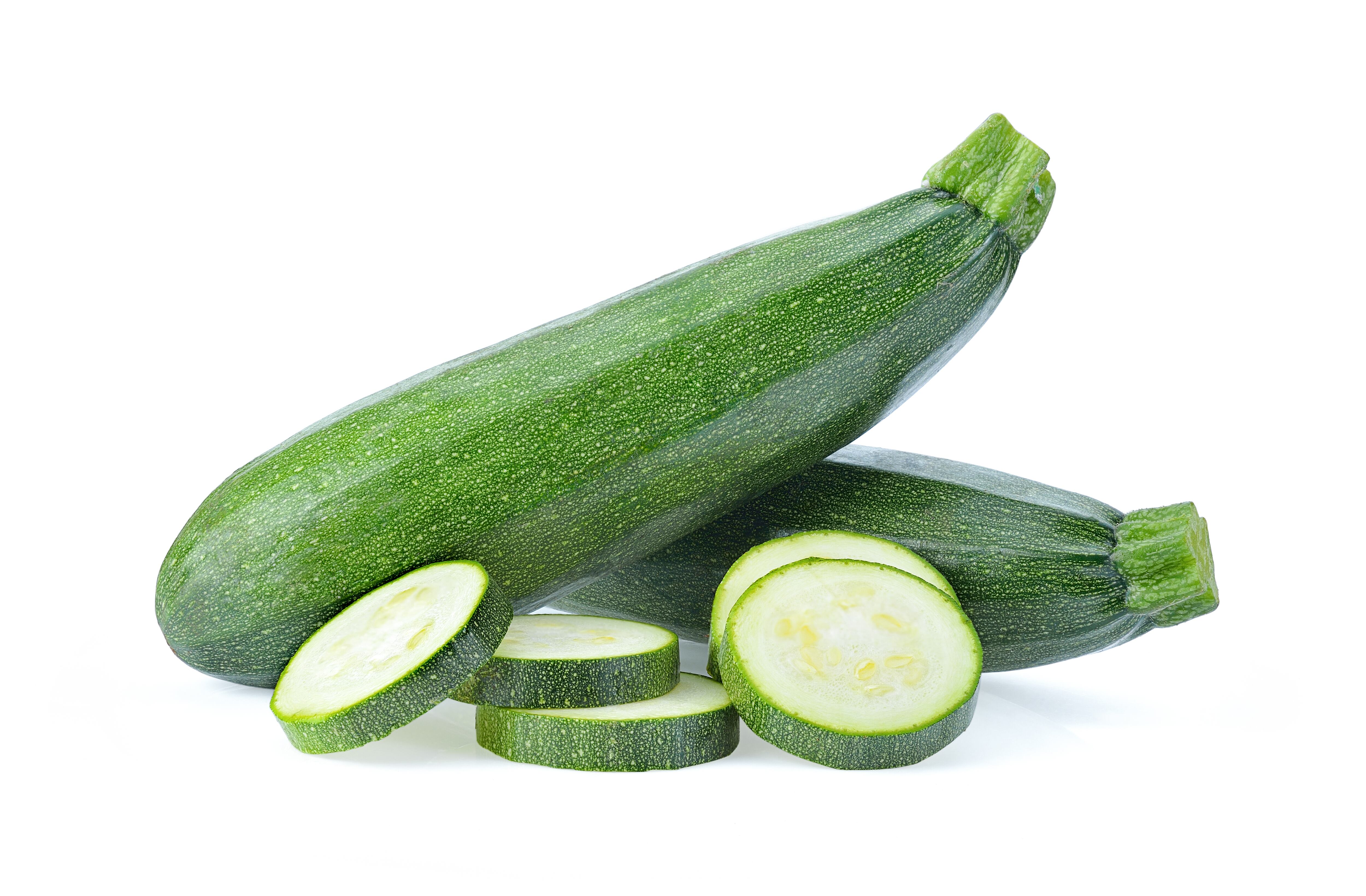 zucchini isolated on white background