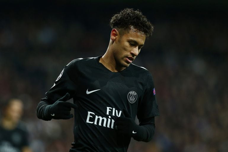 Neymar, en el partido ante el Real Madrid en el Santiago Bernabéu.