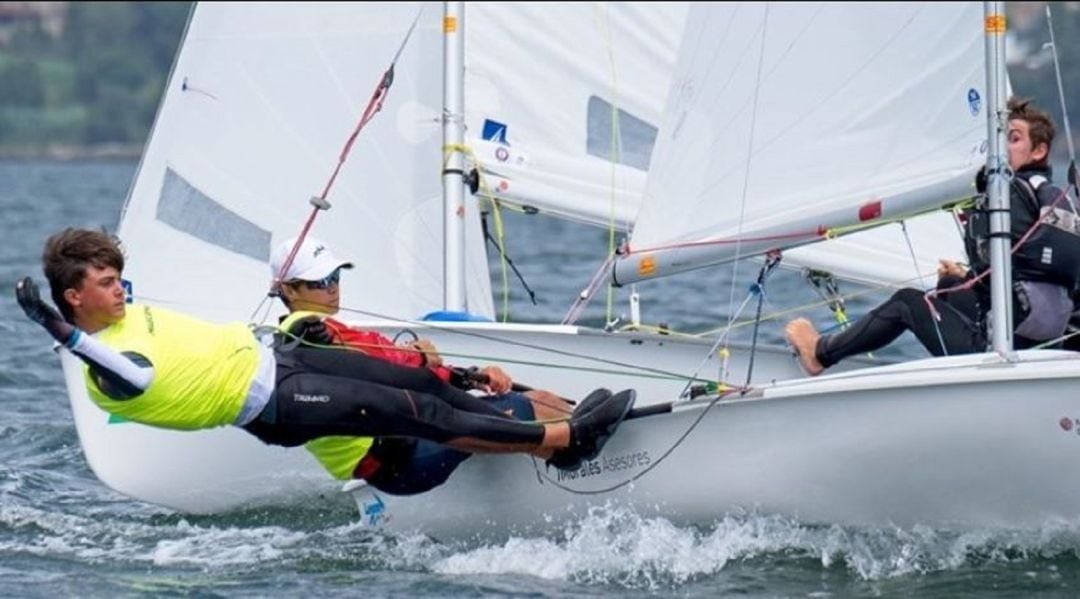 Alberto Morales y Miguel Bethencourt en una de las regatas de la Christmas Race 2019.