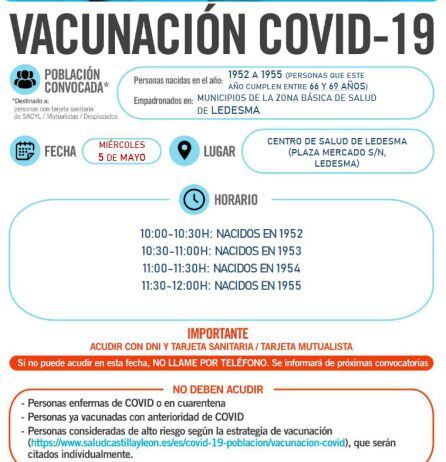 Detalles del proceso de vacunación en Ledesma