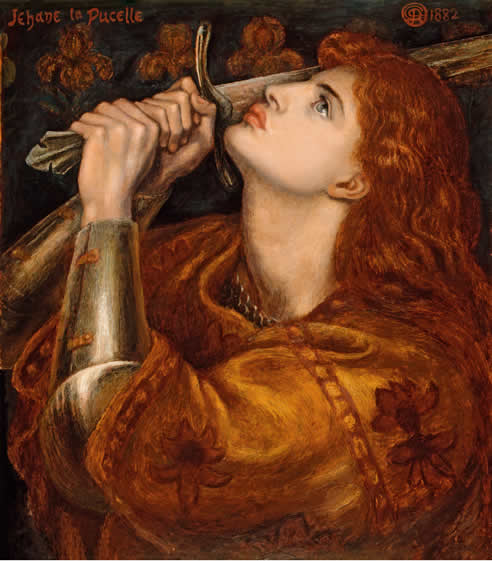 Juana de Arco (Dante Gabriel Rosetti, 1882)