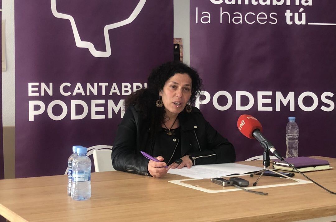 Mónica Rodero, candidata de Podemos a la Presidencia de Cantabria.