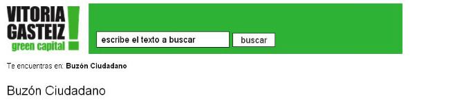 Imagen del buzón ciudadano del Ayuntamiento de Vitoria