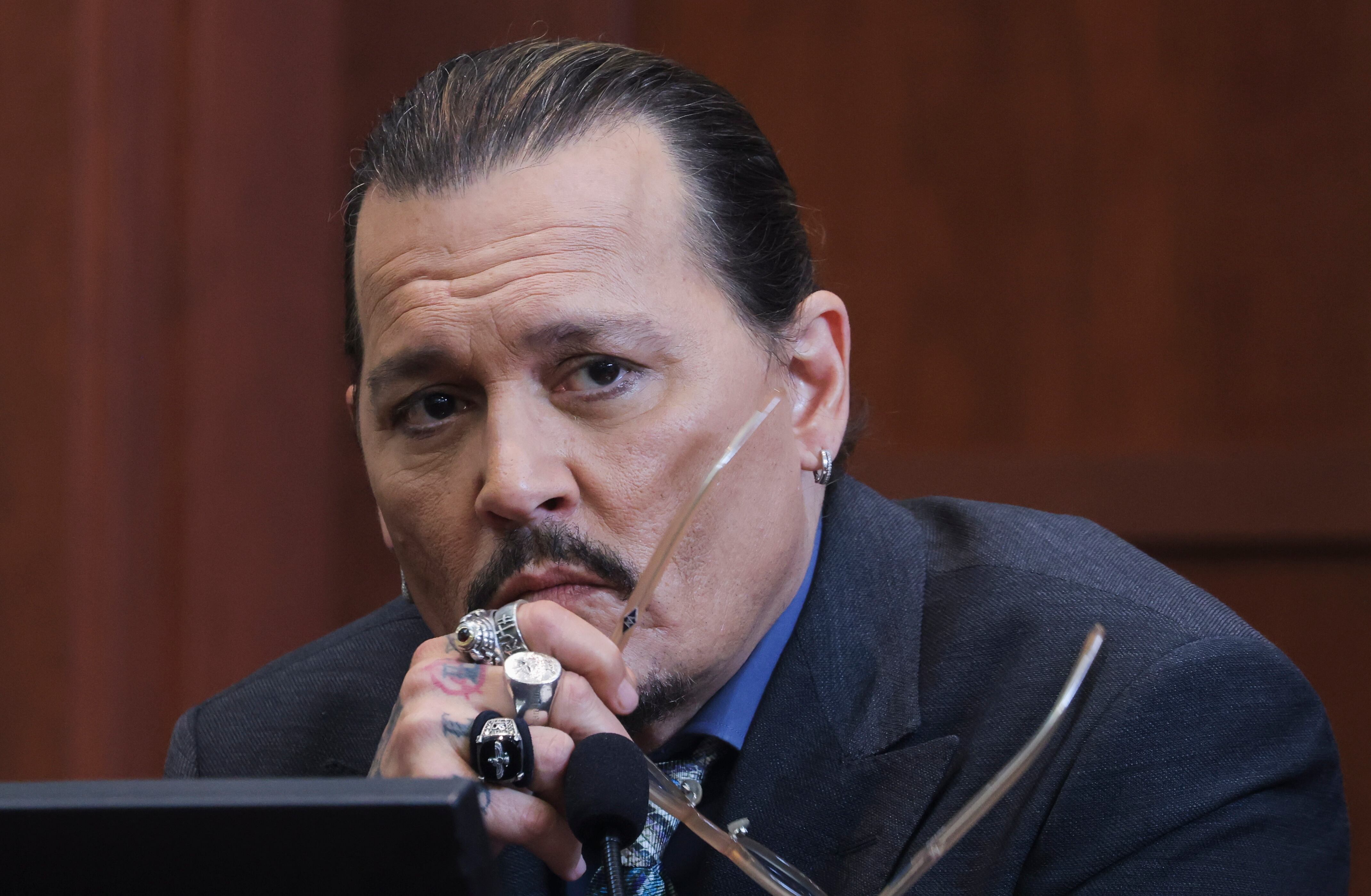 El actor Johnny Depp durante un juicio