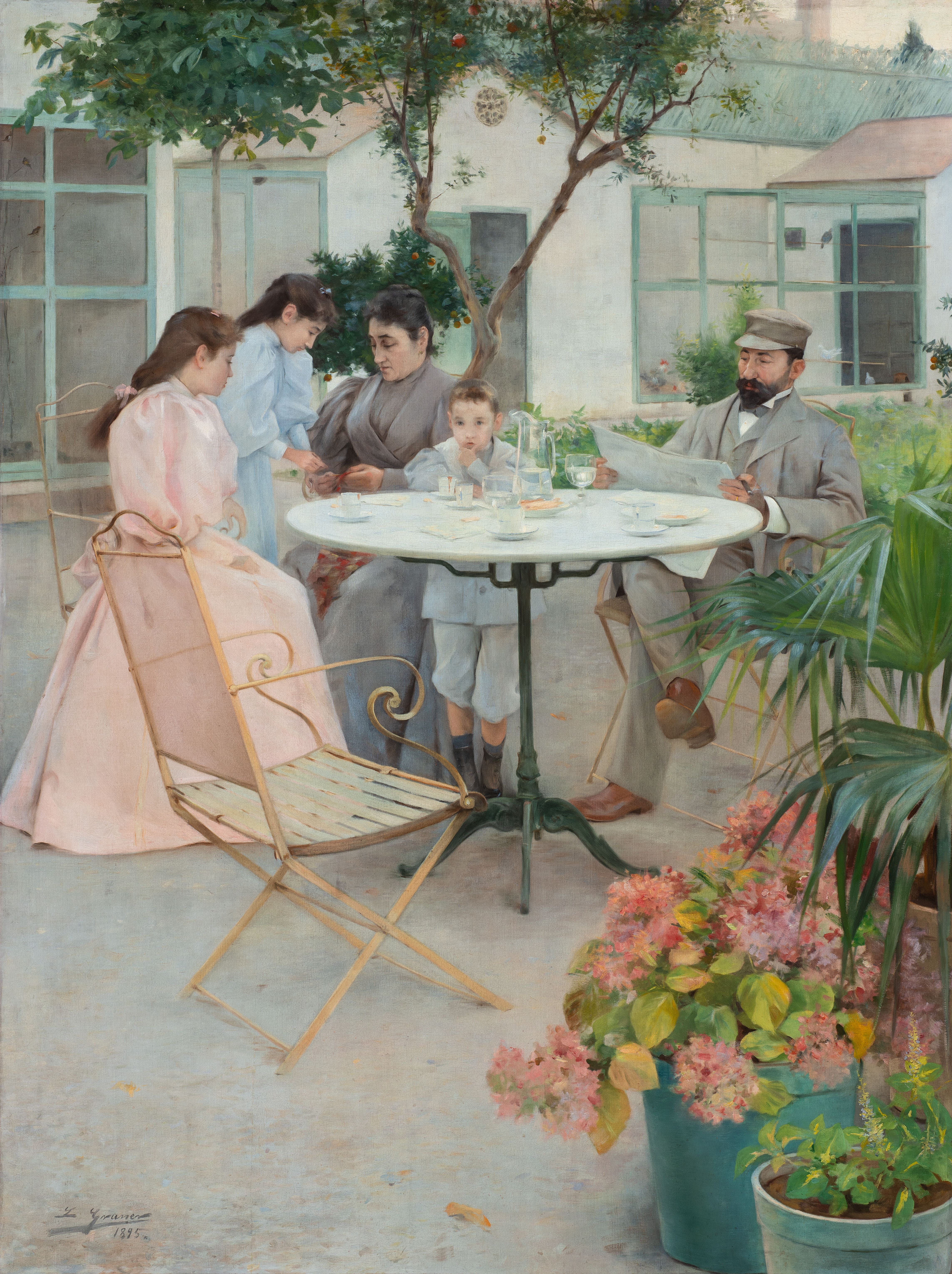 &#039;Familia en el jardín&#039;, de Luis Graner